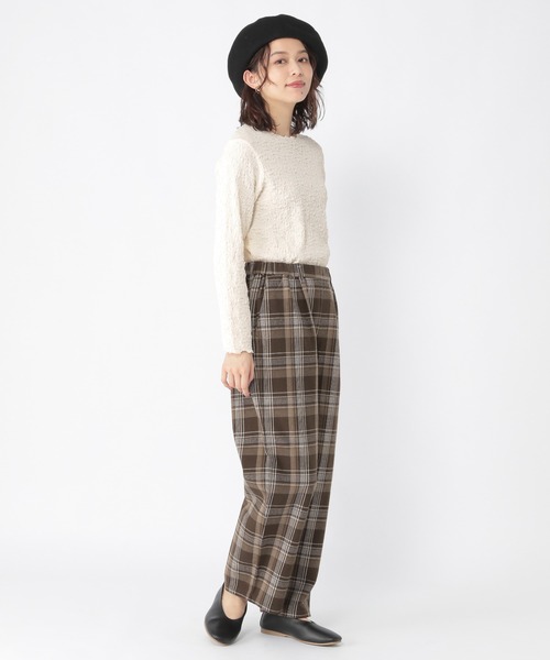 studio CLIP（スタディオクリップ）の「シャーリングプルオーバー（Tシャツ/カットソー・レディース・ブラウン系その他/オフホワイト/カーキ・MEDIUM/LARGE）」の5枚目の写真