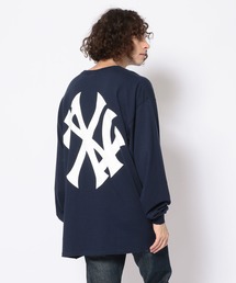 ROYAL FLASH | 【別注】RequaL≡/リコール/Back Print LS TEE(NAVYxWHT)(Tシャツ/カットソー)