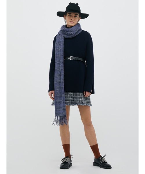 MAX&Co.（マックス アンド コー）の「MAX＆Co. [スカリア] ウールブレンド タートル ニット（ニット/セーター・レディース・ネイビー・X-SMALL/SMALL/MEDIUM/LARGE）」の3枚目の写真