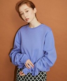 MADEMOISELLE ROPE' | ギャザースリーブスウェットプルオーバー(スウェット)