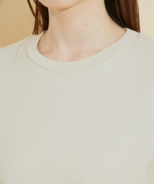 MADEMOISELLE ROPE'(マドモアゼル ロペ)の「ギャザースリーブスウェットプルオーバー(スウェット・レディース・ダークパープル/ホワイト系その他2・38)」の14枚目の写真