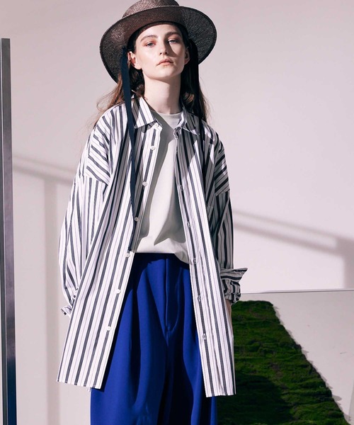 MAISON SPECIAL(メゾンスペシャル)の「《ユニセックスアイテム》THOMAS MASON/トーマスメイソン プライムオーバーシャツ 【MAISON SPECIAL/メゾンスペシャル】(シャツ/ブラウス・メンズ・その他1/その他2/その他3/その他4/その他5/その他6/グレー/オフホワイト/ブラック・1/2/0)」の7枚目の写真