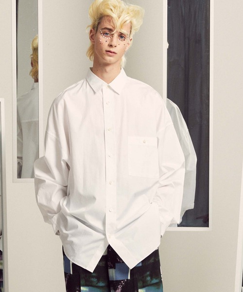 MAISON SPECIAL(メゾンスペシャル)の「《ユニセックスアイテム》THOMAS MASON/トーマスメイソン プライムオーバーシャツ 【MAISON SPECIAL/メゾンスペシャル】(シャツ/ブラウス・メンズ・その他1/その他2/その他3/その他4/その他5/その他6/グレー/オフホワイト/ブラック・1/2/0)」の1枚目の写真