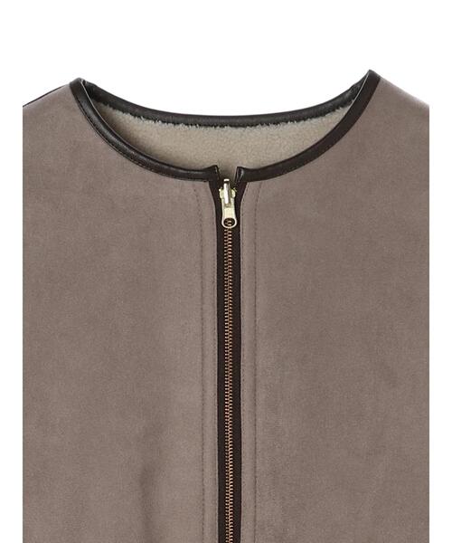 YECCA VECCA（イェッカヴェッカ）の「リバーシブルフェイクムートンコート＊（ムートンコート・レディース・グレイッシュベージュ/モカ・FREE）」の15枚目の写真