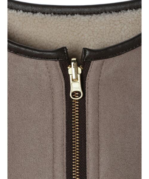 YECCA VECCA（イェッカヴェッカ）の「リバーシブルフェイクムートンコート＊（ムートンコート・レディース・グレイッシュベージュ/モカ・FREE）」の12枚目の写真