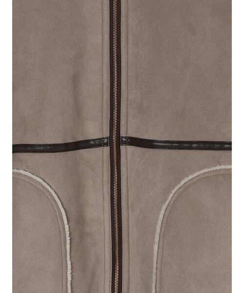 YECCA VECCA（イェッカヴェッカ）の「リバーシブルフェイクムートンコート＊（ムートンコート・レディース・グレイッシュベージュ/モカ・FREE）」の9枚目の写真