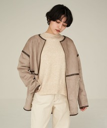 YECCA VECCA | リバーシブルフェイクムートンコート*(ムートンコート)