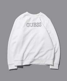 GUESS/ゲス MENS S L/SLV SWEATSHIRT クルーネックスウェット フロントロゴ