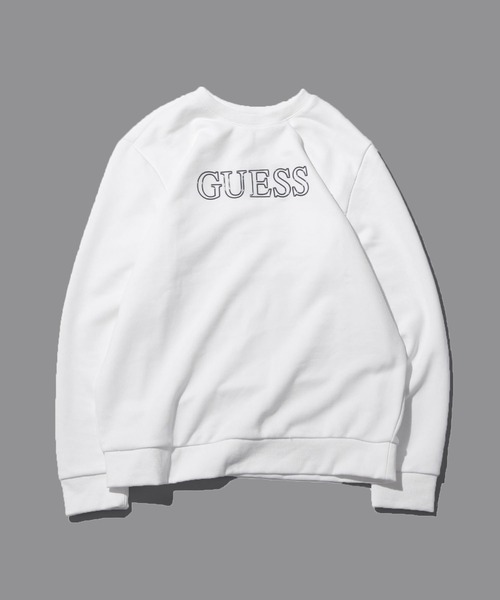 GUESS/ゲス MENS S L/SLV SWEATSHIRT クルーネックスウェット フロント