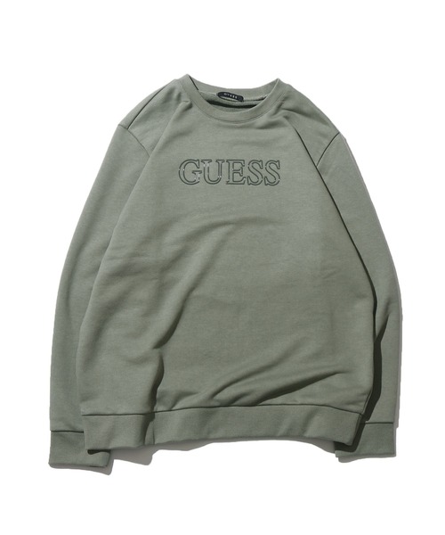 【GUESS】ゲス 兼用 Vネック スウェット MM4S1691 GUESS/ゲス MENS S L/SLV SWEATSHIRT クルーネックスウェット
