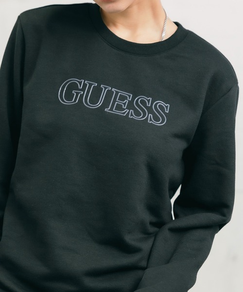 【GUESS】ゲス 兼用 Vネック スウェット MM4S1691 GUESS/ゲス MENS S L/SLV SWEATSHIRT クルーネックスウェット
