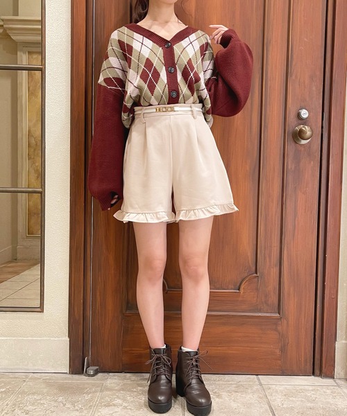 apres jour(アプレジュール)の「フリルショートパンツ【ZOZOTOWN限定アイテム】(その他パンツ・レディース・ピンクベージュ/モカ/ブラック/ブラウン系その他・フリー/X-LARGE)」の4枚目の写真