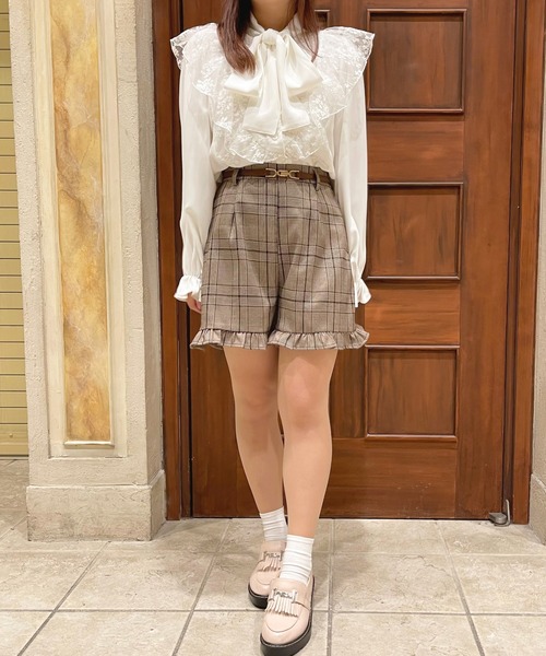 apres jour(アプレジュール)の「フリルショートパンツ【ZOZOTOWN限定アイテム】(その他パンツ・レディース・ピンクベージュ/モカ/ブラック/ブラウン系その他・フリー/X-LARGE)」の9枚目の写真