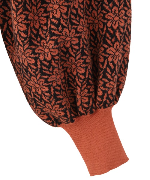 KOH.style（コースタイル）の「花柄ジャカードニットセットワンピース（ワンピース・レディース・ブラック/ベージュ・FREE）」の5枚目の写真