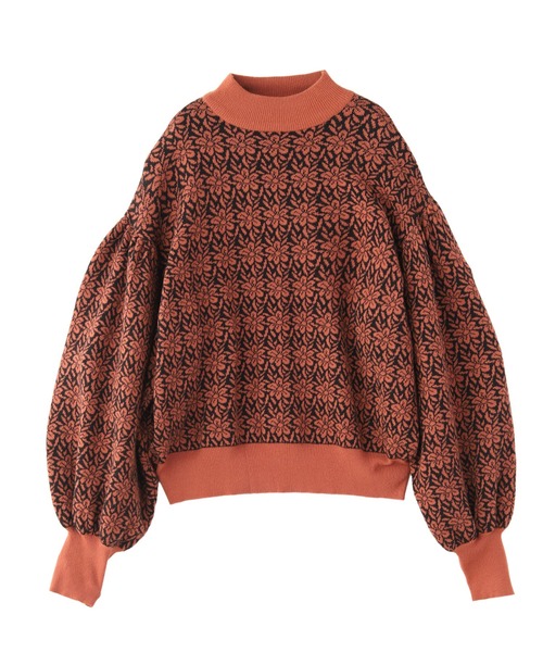 KOH.style（コースタイル）の「花柄ジャカードニットセットワンピース（ワンピース・レディース・ブラック/ベージュ・FREE）」の15枚目の写真