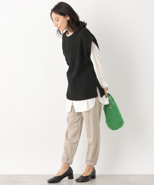 LEPSIM（レプシィム）の「ジョガーパンツ　217980（その他パンツ・レディース・ブラック/グレイッシュベージュ・MEDIUM/LARGE）」の12枚目の写真