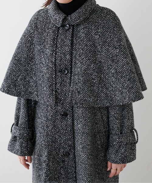 natural couture(ナチュラルクチュール)の「羽織るだけでトレンド顔!ケープ付きステンカラーコート(ステンカラーコート・レディース・その他1/ミント/アイボリー/グレー/ブラック・FREE)」の20枚目の写真