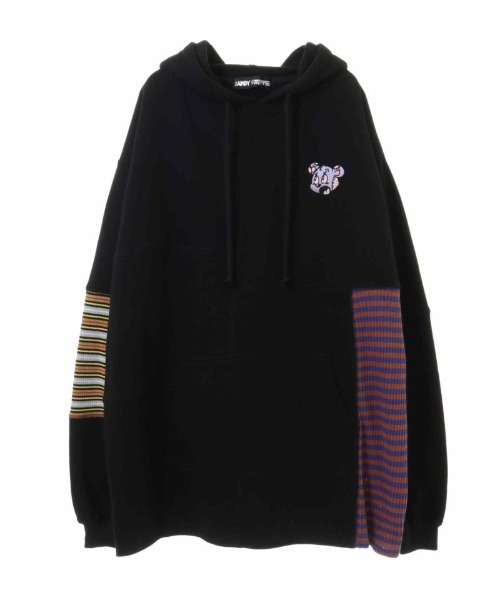 Candy Stripper（キャンディストリッパー）の「CANDY PATCHED BORDER HOODIE（パーカー・レディース・ブラック/ブラウン/グリーン・2）」の8枚目の写真