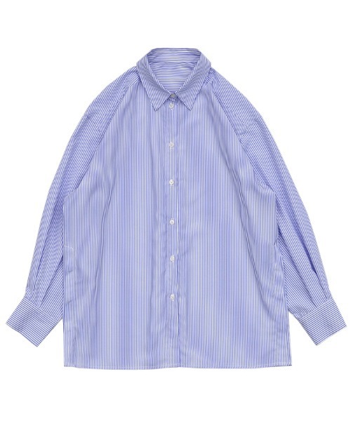 select MOCA（セレクトモカ）の「サイドスリットストライプオーバーシャツ（シャツ/ブラウス・レディース・ブラック/ピンク/ブルー/グリーン・FREE）」の22枚目の写真