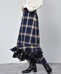 RETRO GIRL | チェック柄裾ティアードスカート(スカート)