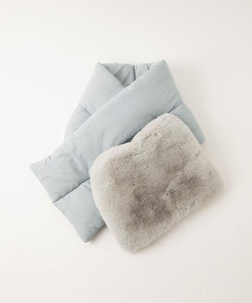 closet story（クローゼットストーリー）の「＜closet story（クローゼットストーリー）＞ナカワタ フェイクファー マフラー（マフラー・レディース・ライトブルー/ブラック/ライトピンク・FREE）」の7枚目の写真