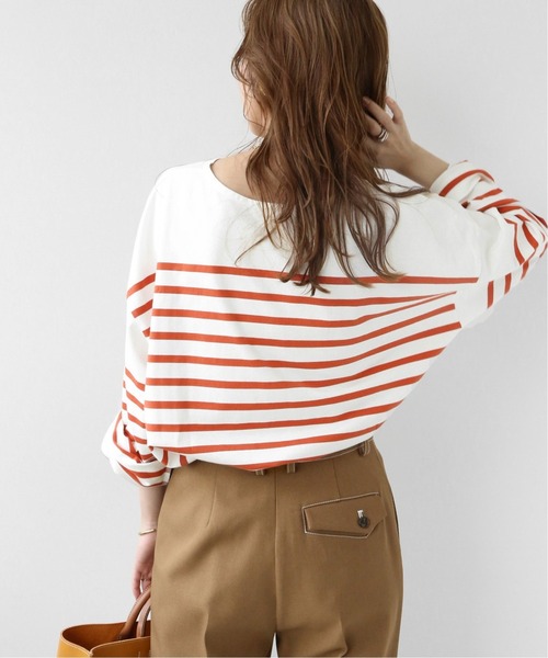 JOURNAL STANDARD relume(ジャーナルスタンダード レリューム)の「パネルボーダーボートネックTEE◆(Tシャツ/カットソー・レディース・オレンジ/ブルー・FREE)」の12枚目の写真