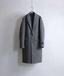 ルーズシルエット Plain / British check ベーシックチェスターコート ユニセックス【Confirm】
