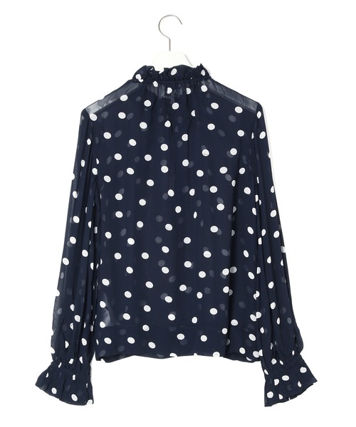GANNI（ガニー）の「【GANNI】Printed Georgette Blouse（シャツ/ブラウス・レディース・ネイビー・36）」の5枚目の写真