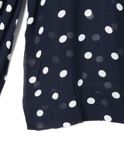 GANNI（ガニー）の「【GANNI】Printed Georgette Blouse（シャツ/ブラウス・レディース・ネイビー・36）」の6枚目の写真