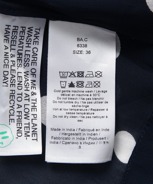 GANNI（ガニー）の「【GANNI】Printed Georgette Blouse（シャツ/ブラウス・レディース・ネイビー・36）」の3枚目の写真