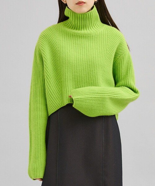 city（シティ）の「【CITY】スーパーファインウールショートニットトップス（ニット/セーター・レディース・ミント/グリーン/ブラック・FREE）」の11枚目の写真