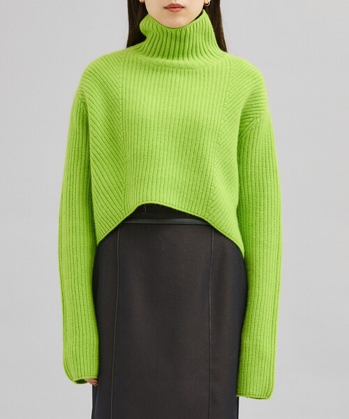 city（シティ）の「【CITY】スーパーファインウールショートニットトップス（ニット/セーター・レディース・ミント/グリーン/ブラック・FREE）」の13枚目の写真