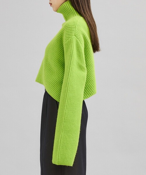 city（シティ）の「【CITY】スーパーファインウールショートニットトップス（ニット/セーター・レディース・ミント/グリーン/ブラック・FREE）」の14枚目の写真