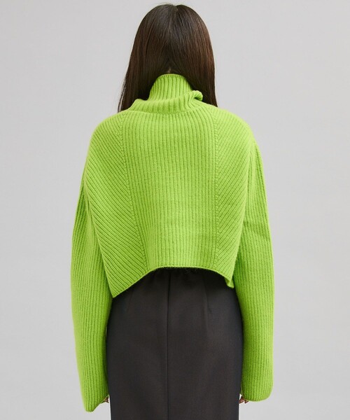 city（シティ）の「【CITY】スーパーファインウールショートニットトップス（ニット/セーター・レディース・ミント/グリーン/ブラック・FREE）」の15枚目の写真