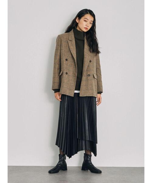 GARAGE OF GOOD CLOTHING（ガレージオブグッドクロージング）の「合皮巻きプリーツスカート（スカート・レディース・ブラック/ホワイト・FREE）」の11枚目の写真