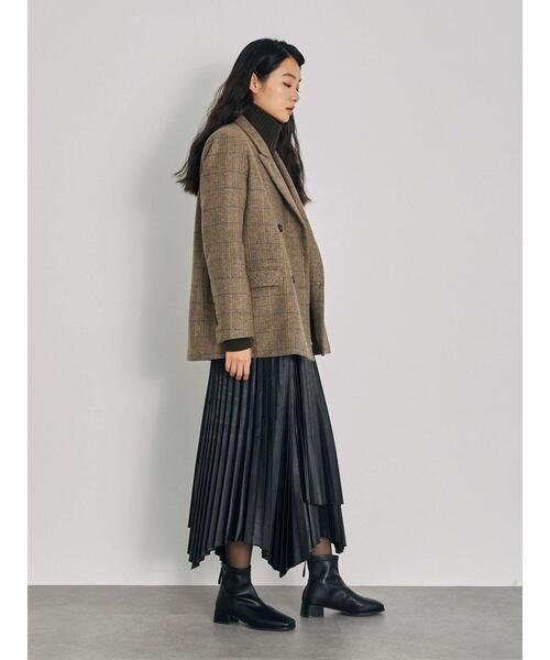 GARAGE OF GOOD CLOTHING（ガレージオブグッドクロージング）の「合皮巻きプリーツスカート（スカート・レディース・ブラック/ホワイト・FREE）」の19枚目の写真