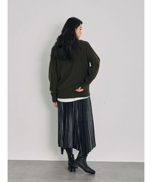 GARAGE OF GOOD CLOTHING（ガレージオブグッドクロージング）の「合皮巻きプリーツスカート（スカート・レディース・ブラック/ホワイト・FREE）」の15枚目の写真