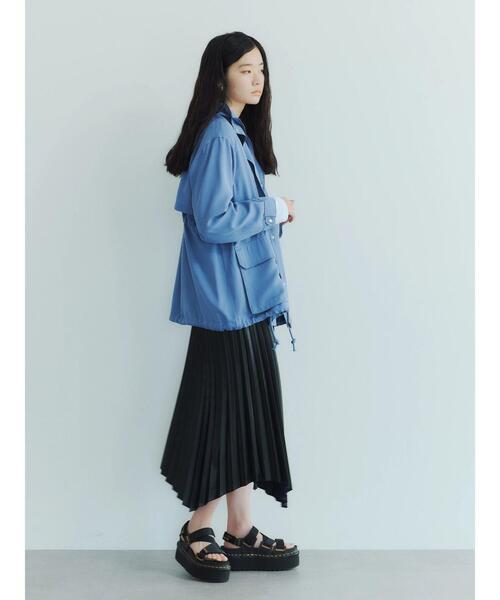 GARAGE OF GOOD CLOTHING（ガレージオブグッドクロージング）の「合皮巻きプリーツスカート（スカート・レディース・ブラック/ホワイト・FREE）」の6枚目の写真