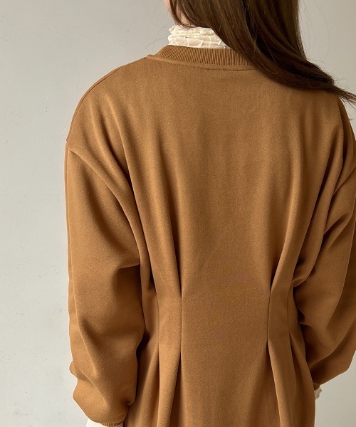 Bab（バブ）の「ウエストタック裏起毛ワンピース（ワンピース・レディース・ブラック/アイボリー/モカ/グレー系その他/ブルー系その他/ホワイト系その他・M）」の16枚目の写真