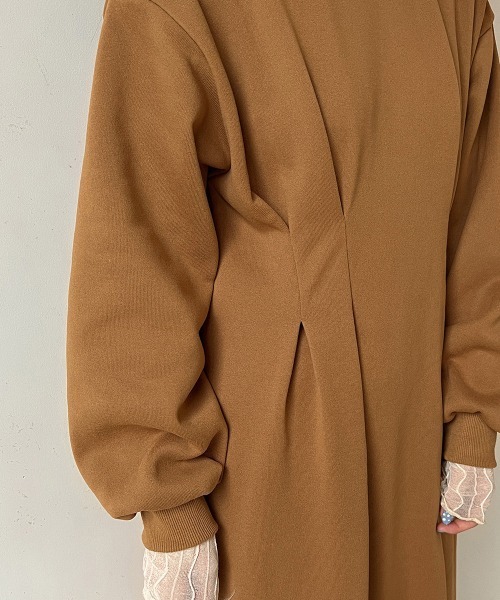 Bab（バブ）の「ウエストタック裏起毛ワンピース（ワンピース・レディース・ブラック/アイボリー/モカ/グレー系その他/ブルー系その他/ホワイト系その他・M）」の20枚目の写真