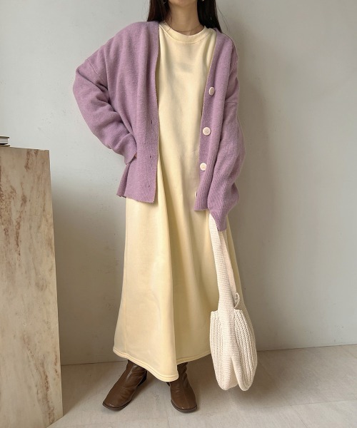 Bab（バブ）の「ウエストタック裏起毛ワンピース（ワンピース・レディース・ブラック/アイボリー/モカ/グレー系その他/ブルー系その他/ホワイト系その他・M）」の11枚目の写真