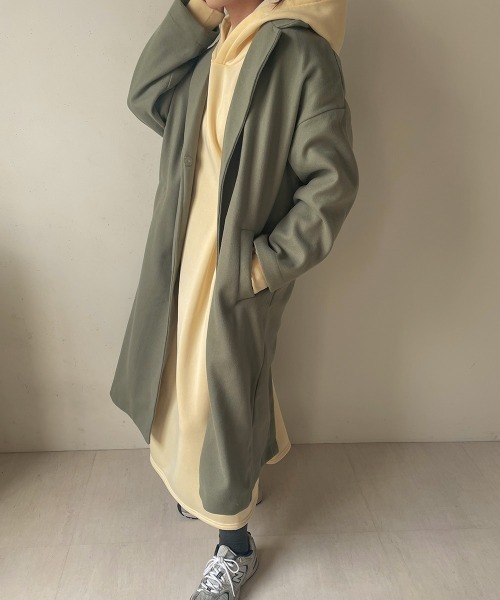 Bab（バブ）の「ウエストタック裏起毛ワンピース（ワンピース・レディース・ブラック/アイボリー/モカ/グレー系その他/ブルー系その他/ホワイト系その他・M）」の9枚目の写真