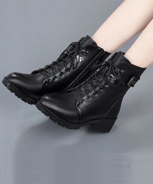 TABI PAL(タビパル)の「【TABI PAL】ボアショートブーツ(ブーツ・レディース・ブラック・24cm/23.5cm/23cm/24.5cm/22.5cm/25cm)」の4枚目の写真