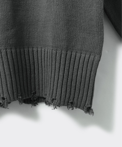 one way(ワンウェイ)の「【oneway Jeans】ブロークンVネックニット(ニット/セーター・レディース・ホワイト/ライトグレー/ライトブルー/オレンジ/ライトグリーン・FREE)」の14枚目の写真