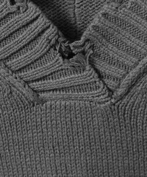 one way(ワンウェイ)の「【oneway Jeans】ブロークンVネックニット(ニット/セーター・レディース・ホワイト/ライトグレー/ライトブルー/オレンジ/ライトグリーン・FREE)」の20枚目の写真