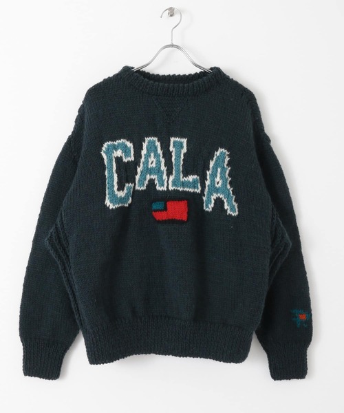 RICE NINE TEN(ライスナインテン)の「『別注』RICE NINE TEN HAND KNIT SWEATER(ニット/セーター・メンズ・ネイビー/グレー・FREE)」の13枚目の写真