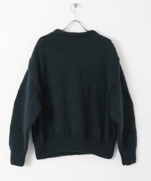 RICE NINE TEN(ライスナインテン)の「『別注』RICE NINE TEN HAND KNIT SWEATER(ニット/セーター・メンズ・ネイビー/グレー・FREE)」の5枚目の写真