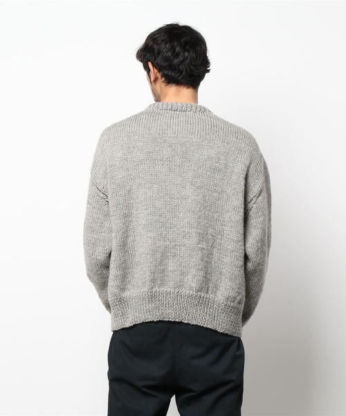 RICE NINE TEN(ライスナインテン)の「『別注』RICE NINE TEN HAND KNIT SWEATER(ニット/セーター・メンズ・ネイビー/グレー・FREE)」の8枚目の写真