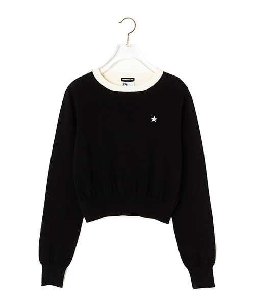 CONVERSE(コンバース)の「CONVERSE DESIGNED BY MEG / ニットプルオーバー(ニット/セーター・レディース・ブラック/クリーム・ONE SIZE)」の13枚目の写真