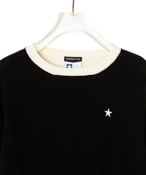 CONVERSE(コンバース)の「CONVERSE DESIGNED BY MEG / ニットプルオーバー(ニット/セーター・レディース・ブラック/クリーム・ONE SIZE)」の15枚目の写真